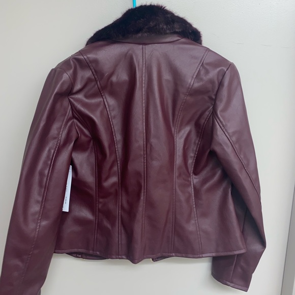 Purple Faux Leather Jacket - Picture 3 of 6